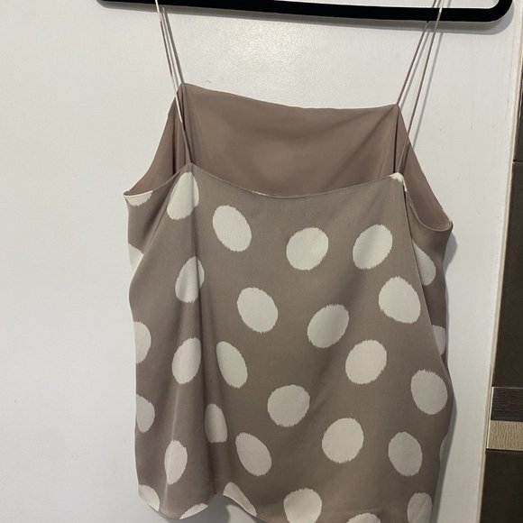 Theory Silk Large Dot Print Cami Size L - Picture 3 of 6